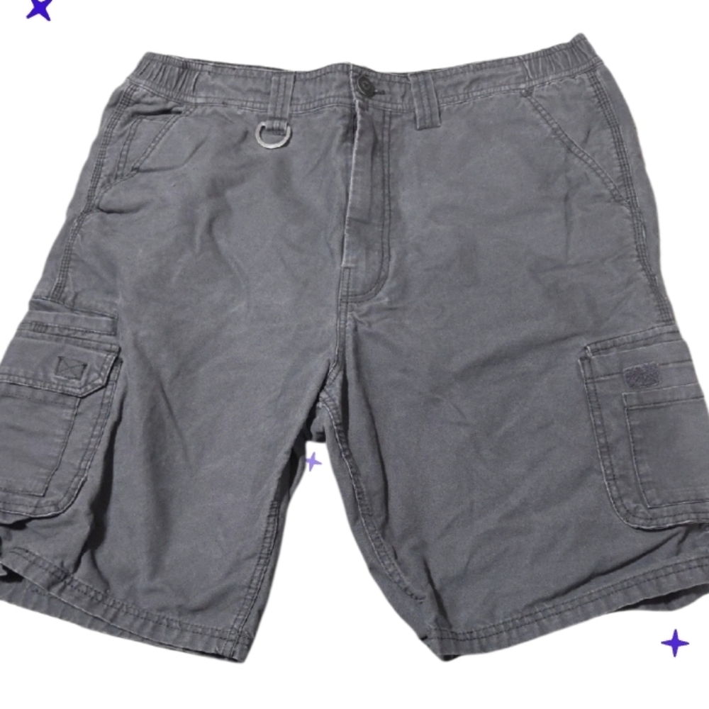 Men's Gray Cargo Shorts 38
